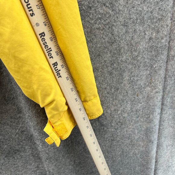 Vintage Tommy Hilfiger Jacket Men Large Yellow ColorBlock Windbreaker Hooded 80s - Picture 9 of 12